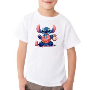 Stitch Kids White Graphic T-Shirt